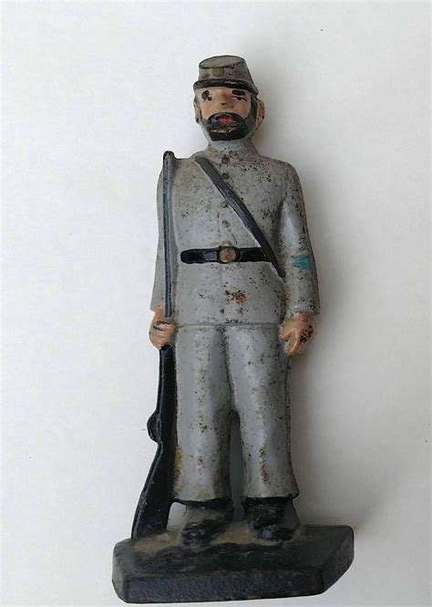 Sold at Auction: Rare Antique Civil War Large Figurine Confederate Soldier 7.5 inches h.