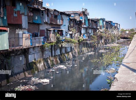 One Million people live in the 240 hectare Dharavi Slum, Mumbai Stock ...