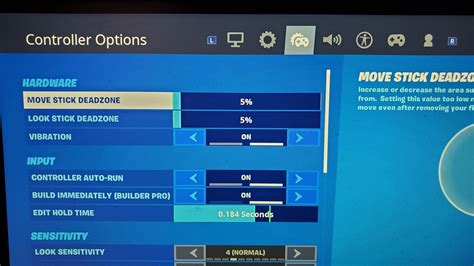 Fortnite (Nintendo Switch) Deadzone is broken.. the default setting is "0%" but now that I have ...