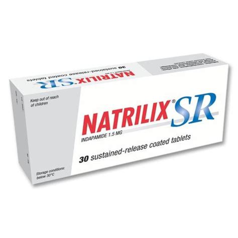 Natrilix SR 1.5mg Tablets - Indapamide 1.5mg, 30's - Asset Pharmacy