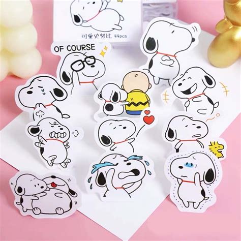 44 snoopy stickers dog stickers for charlie brown snoopy | Etsy