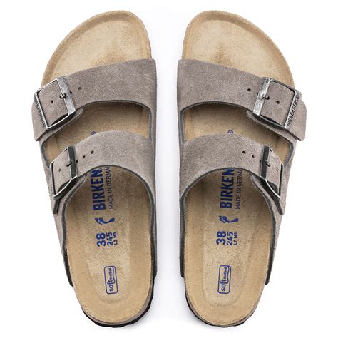 Arizona Soft Footbed Suede Leather Stone Coin | BIRKENSTOCK