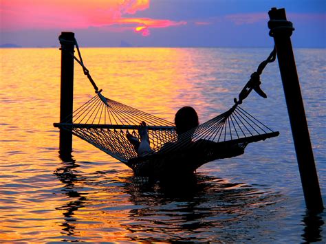 Great idea to enjoy #sunset on the over-water #hammock in #KohSamui # ...