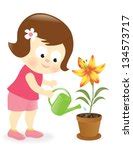 Flowers & Watering Can Clipart Free Stock Photo - Public Domain Pictures
