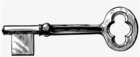Drawing Line Art Skeleton Key - Vintage Key Clipart - Free Transparent ...