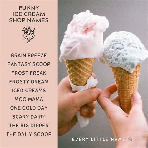 210 Best Ice Cream Shop Names (Cute, Funny, and Retro) - Every Little Name