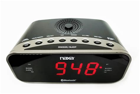 Bluetooth® Dual Alarm Clock Radio with Two USB Charge Ports – Naxa Electronics