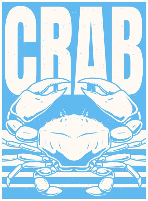 crab poster illustration template for print 30739257 Vector Art at Vecteezy