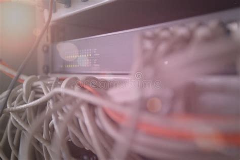Server Rack with Servers and Cables Stock Photo - Image of fiber, industry: 165154300