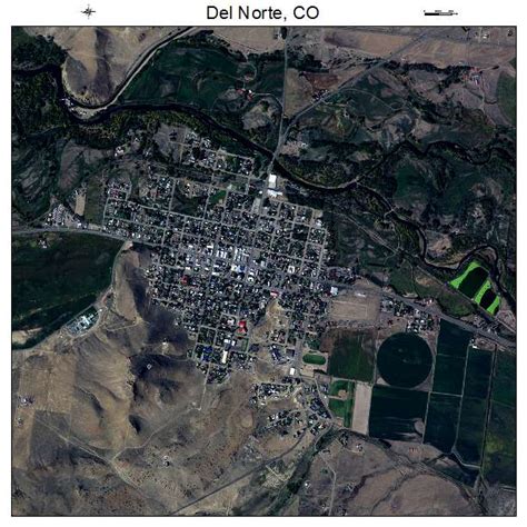 Aerial Photography Map of Del Norte, CO Colorado