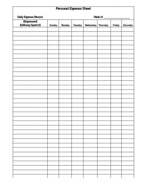 Income Expense Worksheet - SampleTemplates