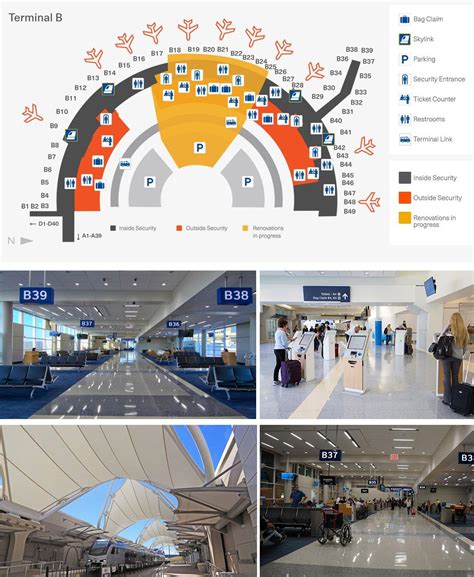 Terminal B airport DFW map - Dallas Fort Worth Texas