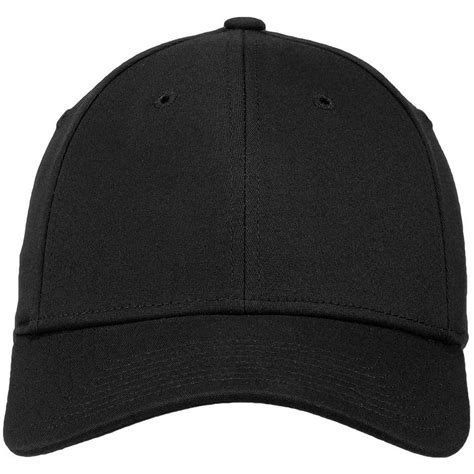 New Era 39THIRTY Black Structured Stretch Cotton Cap