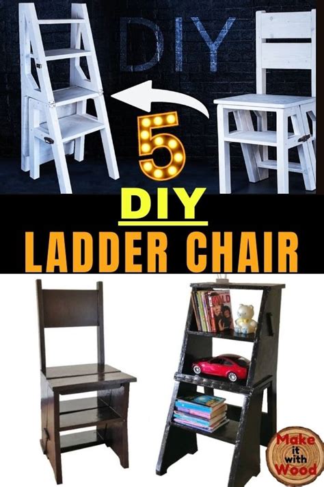 DIY ladder chair - Make it with Wood