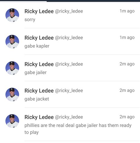 Former Phillie Ricky Ledee is a must-follow 😂 : r/phillies