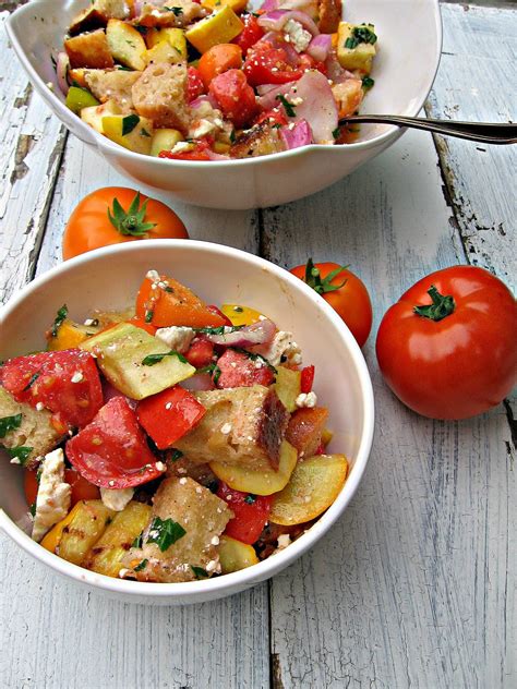 sweetsugarbean: Grilled Italian Bread Salad with Basil and Feta