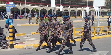 Kenya Air Force Personnel Deployed to JKIA - Kenyans.co.ke