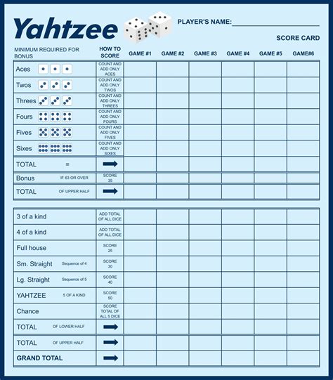 Yahtzee Score Sheets - 10 Free PDF Printables | Printablee