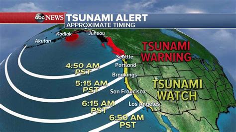 Tsunami Warning for Us West Coast After Magnitude-7.9 Earthquake Off Alaska