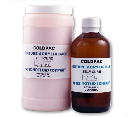 Coldpac Tooth Acrylic Kit - Coldpac Powder & Liquid Kit - Yates Motloid