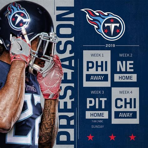 Tennessee #Titans 2019 Preseason Schedule