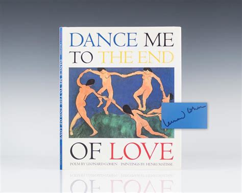 Dance Me to the End of Love Leonard Cohen First Edition Signed