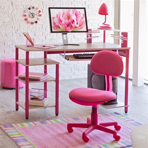 Bold hot pink chair and desk | Pink desk chair, Kids desk chair ...