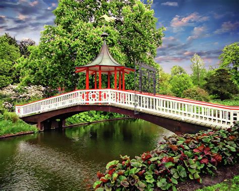 Japanese Bridge Garden Photograph by Anthony Dezenzio