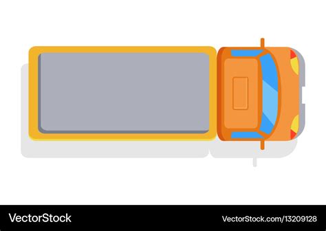 Truck top view flat style icon Royalty Free Vector Image