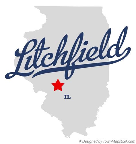 Map of Litchfield, IL, Illinois