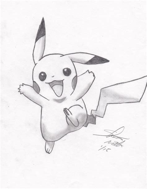 pikachu pencil sketch finished by ShelandryStudio on DeviantArt