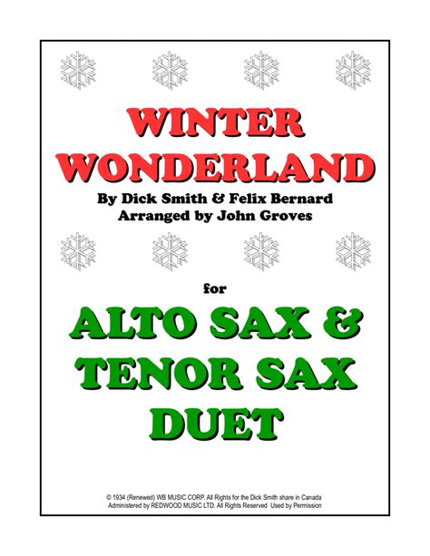 Winter Wonderland Sheet Music | Altitude Music | Instrumental Duet