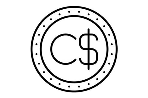 Canadian Dollar Outline Icon Graphic by Maan Icons · Creative Fabrica