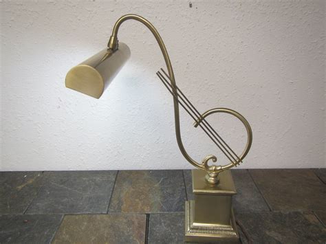 BRASS Treble Clef PIANO LAMP, Florescent Lamp, Desk Lamp, Piano Light or Desk Light, Music Note ...