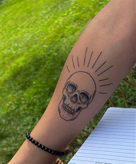 Skull tattoo in 2023 | Tiny skull tattoos, Skull tattoo design, Small ...