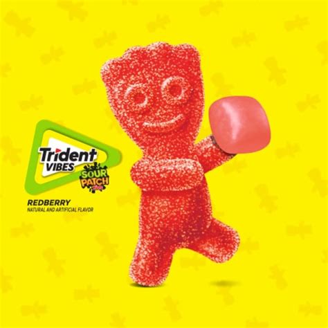 Trident Vibes Sour Patch Kids Redberry Sugar Free Gum, 3.25 oz - Fry’s Food Stores