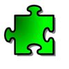 Puzzle Piece | Free Stock Photo | Illustration of a green puzzle piece | # 14997