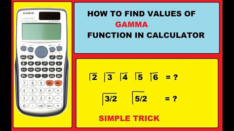 How to find values of gamma function in calculator - YouTube