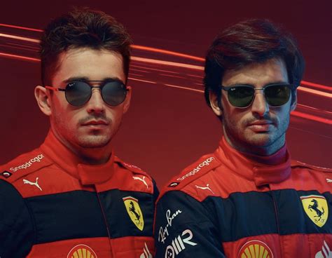 Charles Leclerc & Carlos Sainz in Ray-Ban Ferrari Sunglasses ...