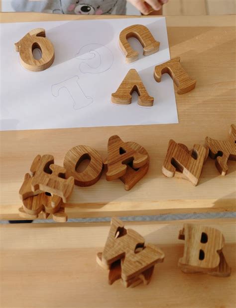 Wooden alphabet letters Wooden alphabet blocks Wooden letter | Etsy in 2020 | Wooden baby toys ...