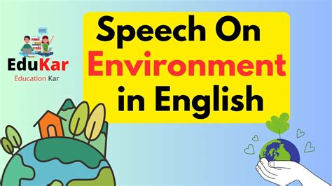 Speech On Environment in English - Edukar India