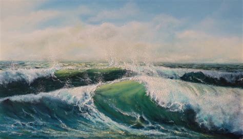 David Gayda marine, Seascape and wave painting artist: Waves 14 x 8 ...