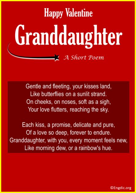 10 Short & Funny Valentine Poems for Granddaughter - EngDic