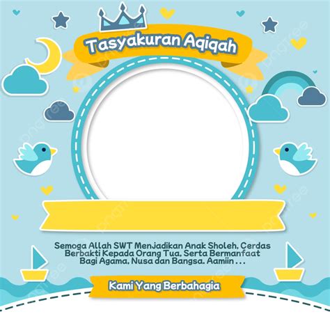 Twibbon Condolences For Aqiqah Baby Boy Vector, Twibbon Thanksgiving Aqiqah, Twibbon Aqiqah Baby ...