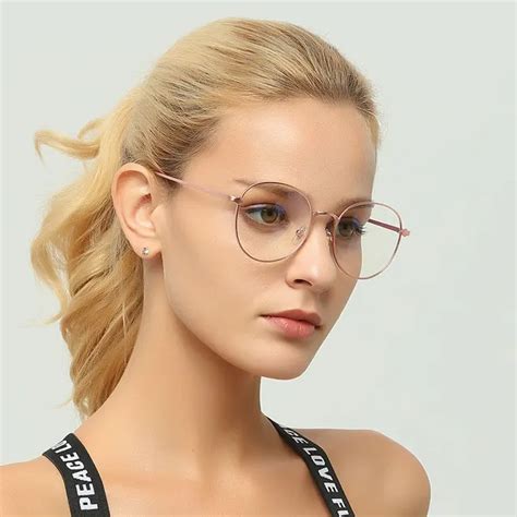 Korean Cheap Eyeglass Frames Vintage Round Clear Glasses Women Gold Men Glasses Frame Optical ...