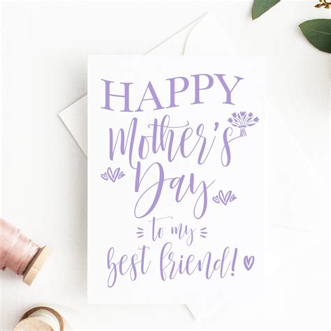 Happy Mother's Day to My Best Friend Card - FREE Printable - Pretty Collected