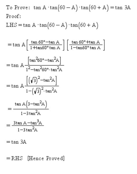 tanx tan (x-60) + tan x tan (x+60) + tan(x-60) tan(x+60)= -3 ,prove - Brainly.in