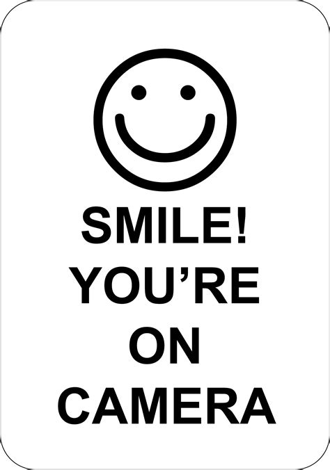 Smile You're On Camera aluminum sign 7" x 10" - Walmart.com