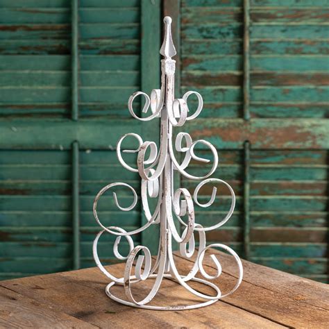 Scrolled Metal Christmas Tree - White | Farmhouse Christmas Décor