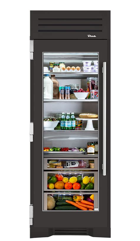 30″ Glass Door Refrigerator Column | True Residential